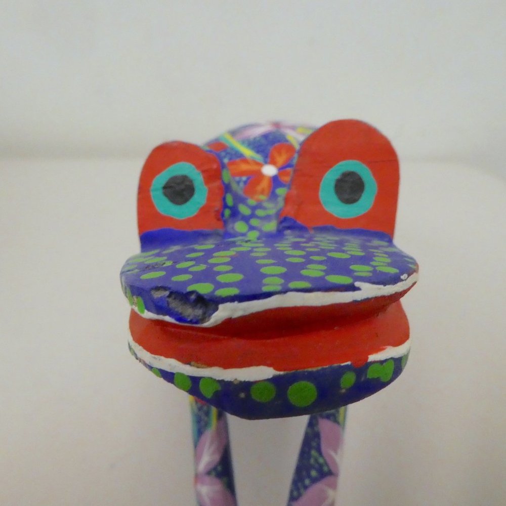 VICENTE HERNANDEZ VASQUEZ folk Hand Carved hand painted frog